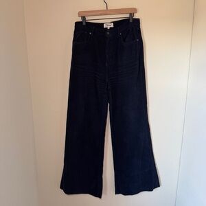 Reformation Pants Women's Size 30 Blue Penny High Rise Relaxed Flare Corduroy